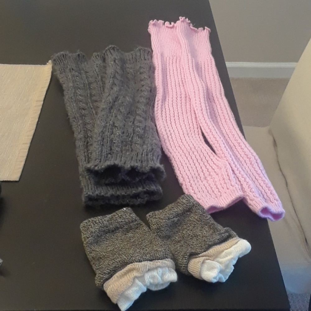 3 pairs of cute boot cuffs